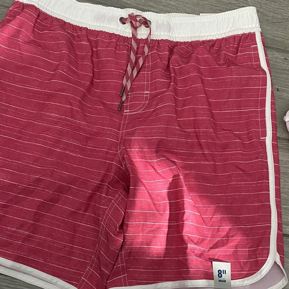 George Red and White Athletic Shorts